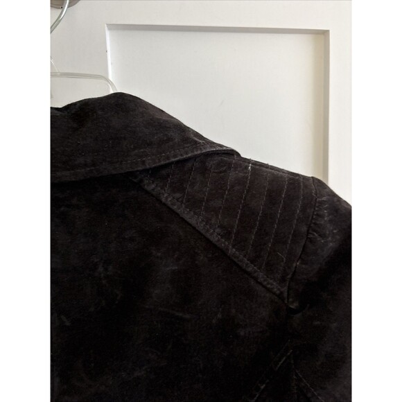 BCBG Generation Black Leather Suede Moto Jacket Womens XS - Picture 7 of 13